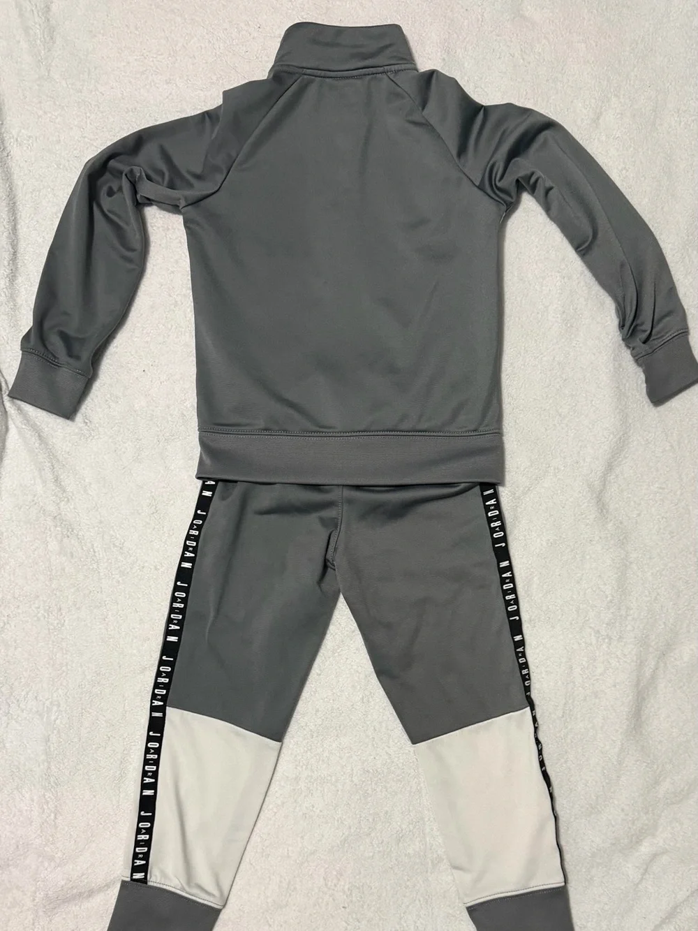 Jordan Gray and White Kids Two-Piece Pajama Set